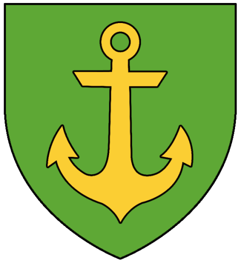 de sinople à l'ancre marine d'or.png