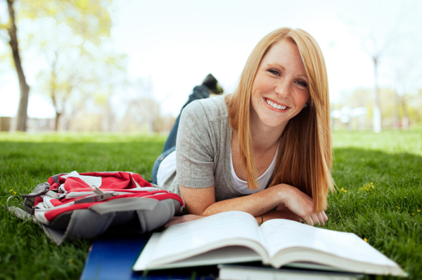 college-girl-studying-outside